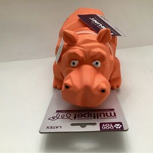 Multipet Hippo Origami Pals Latex Chew Grunt Dog Toy